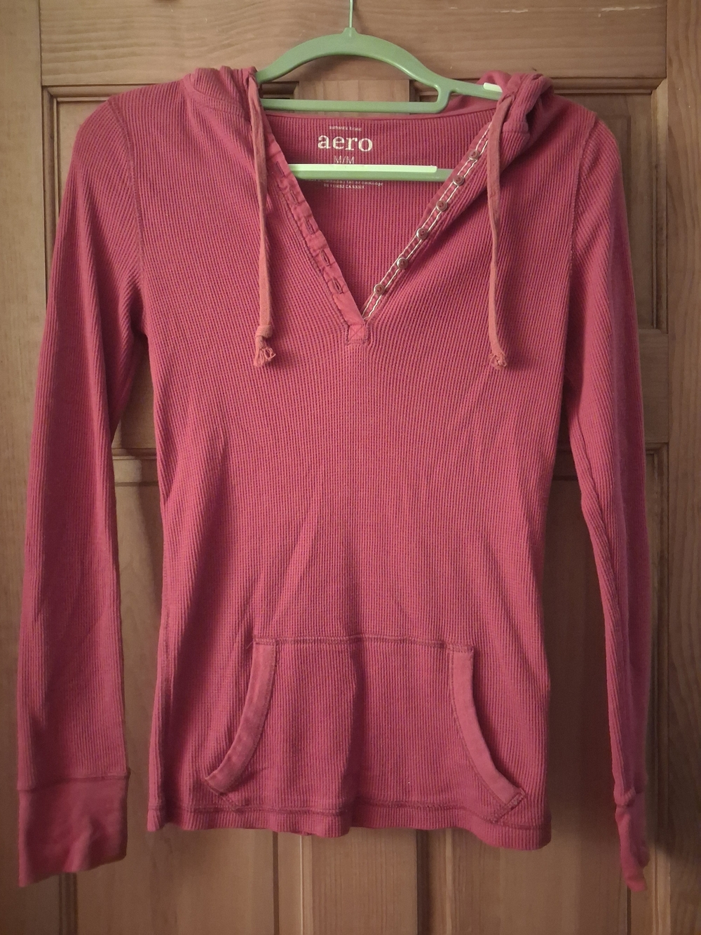 Aero Red Hooded Long-Sleeve Thermal Top
